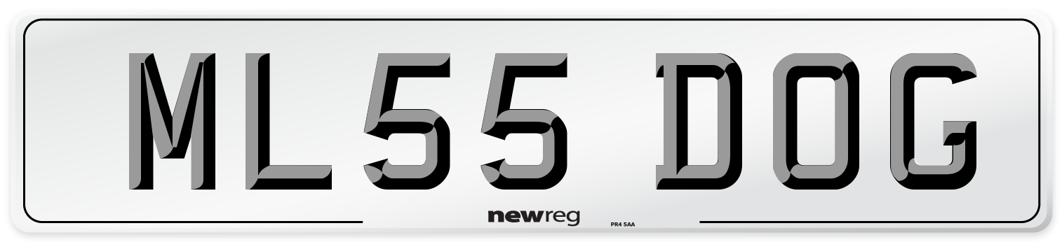 ML55 DOG Number Plate from New Reg